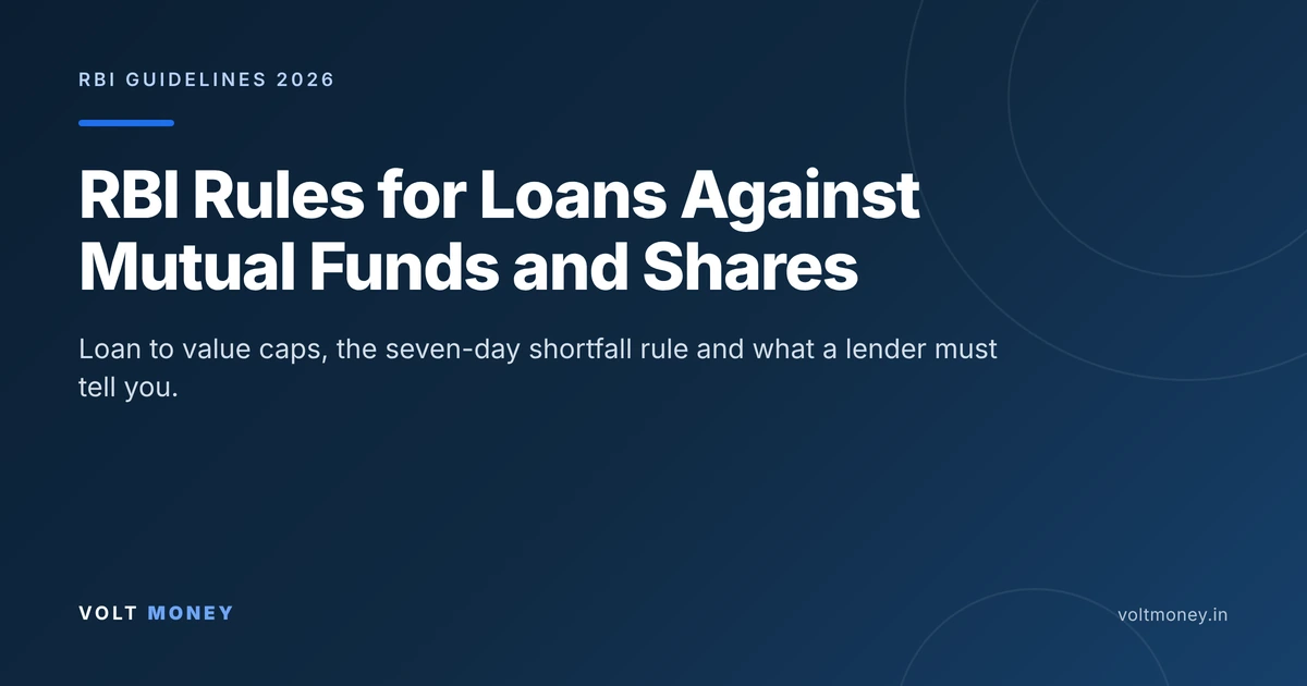 RBI rules for loans against mutual funds and shares: Volt Money cover image